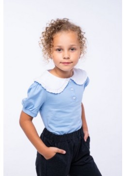 Vidoli блакитна блузка з коротким рукавом для дівчинки G-21932S